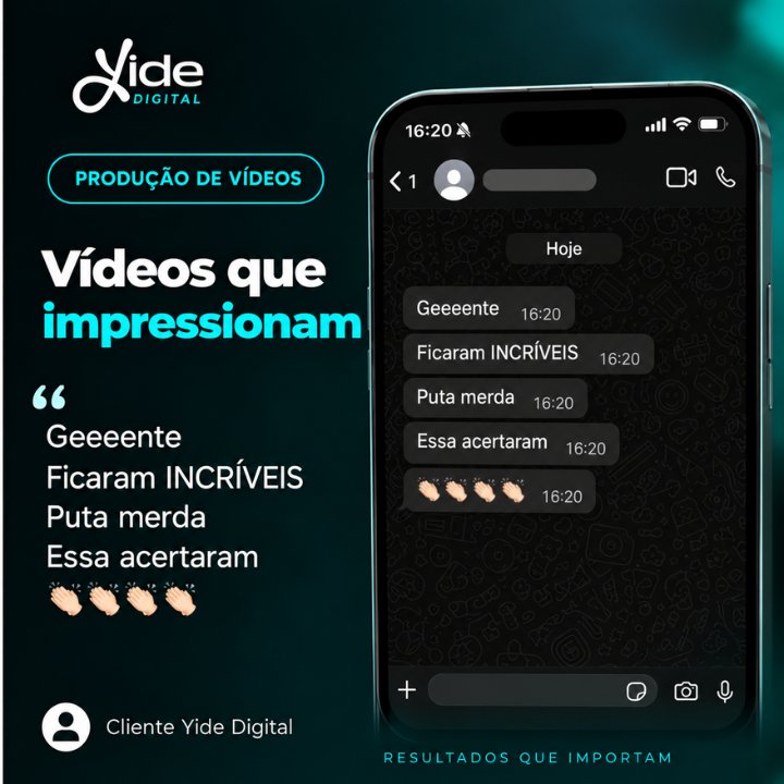 Feedback sobre produção de vídeos: ficaram incríveis